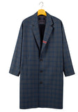 ロマンティッククラウン(ROMANTIC CROWN) FRIDAY THREE BUTTON CHECK COAT_BLUE