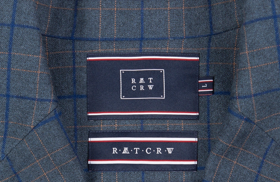 ロマンティッククラウン(ROMANTIC CROWN) FRIDAY THREE BUTTON CHECK COAT_BLUE