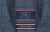 ロマンティッククラウン(ROMANTIC CROWN) FRIDAY THREE BUTTON CHECK COAT_BLUE