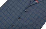 ロマンティッククラウン(ROMANTIC CROWN) FRIDAY THREE BUTTON CHECK COAT_BLUE