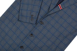 ロマンティッククラウン(ROMANTIC CROWN) FRIDAY THREE BUTTON CHECK COAT_BLUE