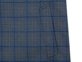 ロマンティッククラウン(ROMANTIC CROWN) FRIDAY THREE BUTTON CHECK COAT_BLUE