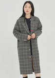 ロマンティッククラウン(ROMANTIC CROWN) FRIDAY THREE BUTTON CHECK COAT_GREY