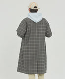 ロマンティッククラウン(ROMANTIC CROWN) FRIDAY THREE BUTTON CHECK COAT_GREY