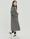 ロマンティッククラウン(ROMANTIC CROWN) FRIDAY THREE BUTTON CHECK COAT_GREY