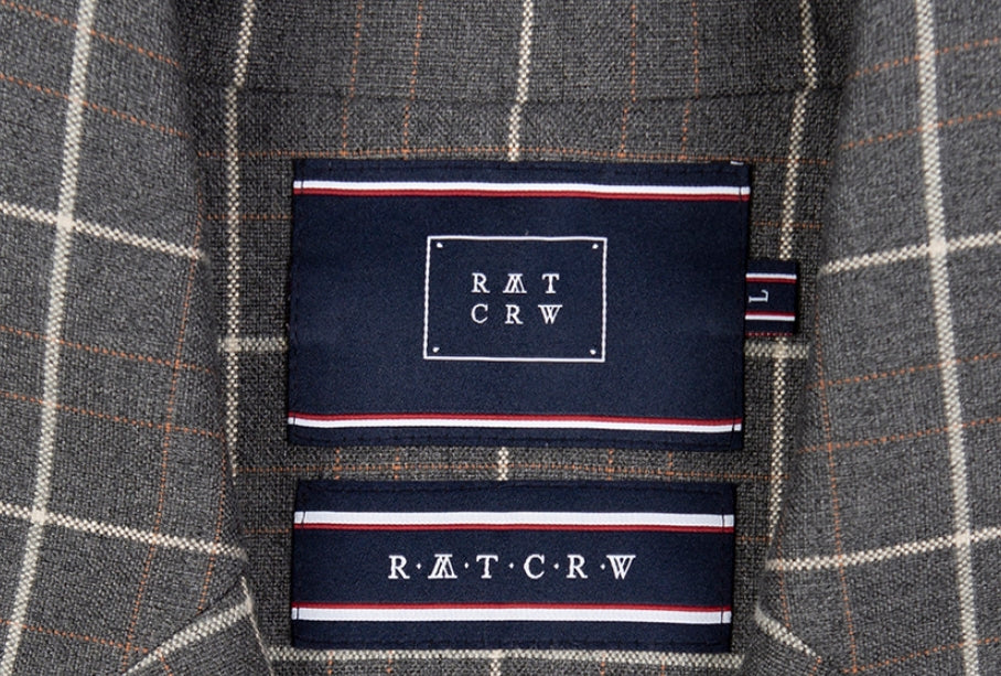 ロマンティッククラウン(ROMANTIC CROWN) FRIDAY THREE BUTTON CHECK COAT_GREY