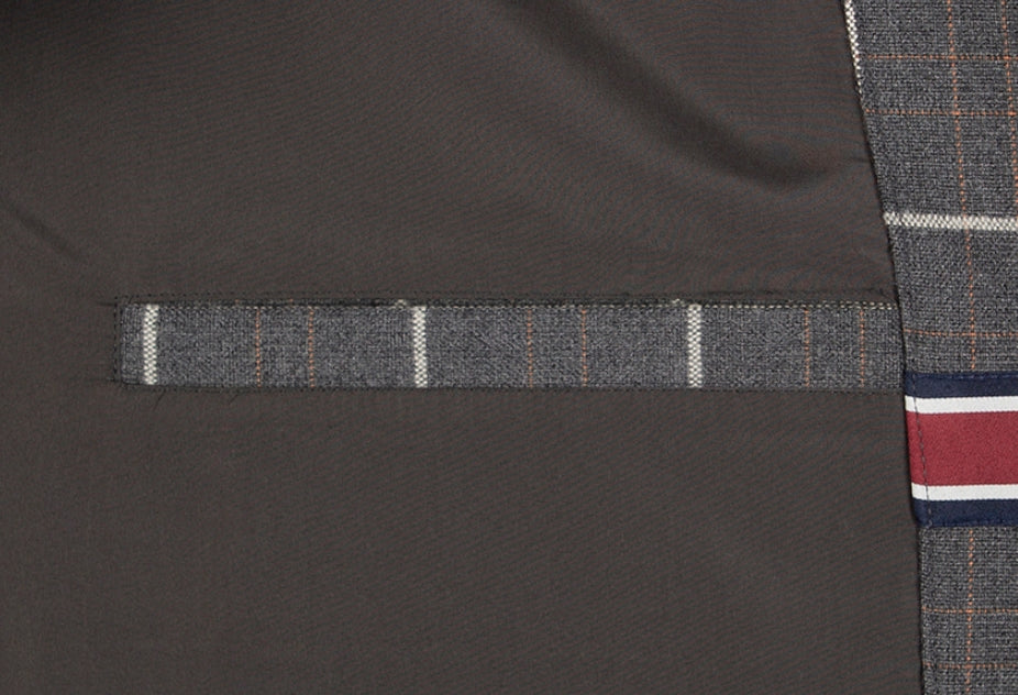 ロマンティッククラウン(ROMANTIC CROWN) FRIDAY THREE BUTTON CHECK COAT_GREY