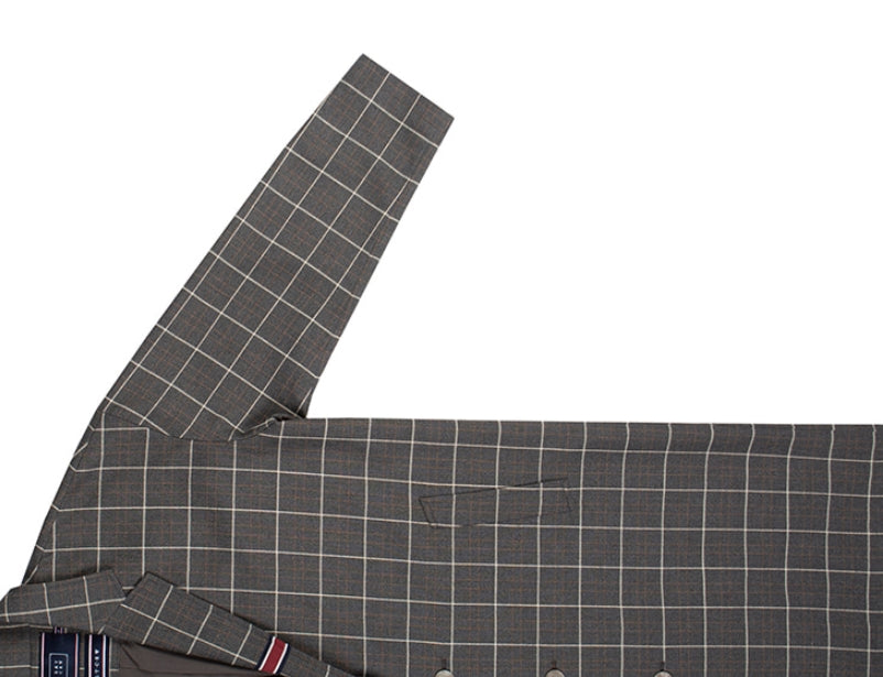 ロマンティッククラウン(ROMANTIC CROWN) FRIDAY THREE BUTTON CHECK COAT_GREY