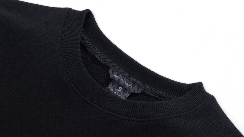 ダブルユーブイプロジェクト(WV PROJECT) TABS SWEAT SHIRT BLACK SYMT7368