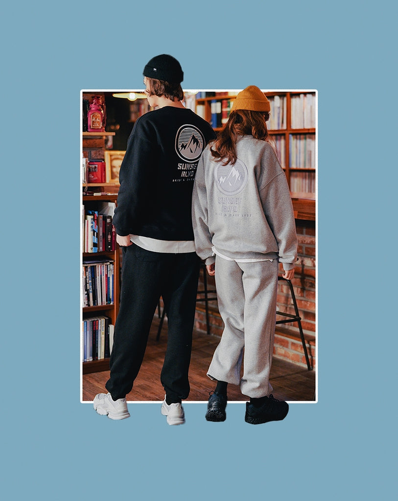 ダブルユーブイプロジェクト(WV PROJECT) SUNSET SWEAT SHIRT BLACK KHMT7357