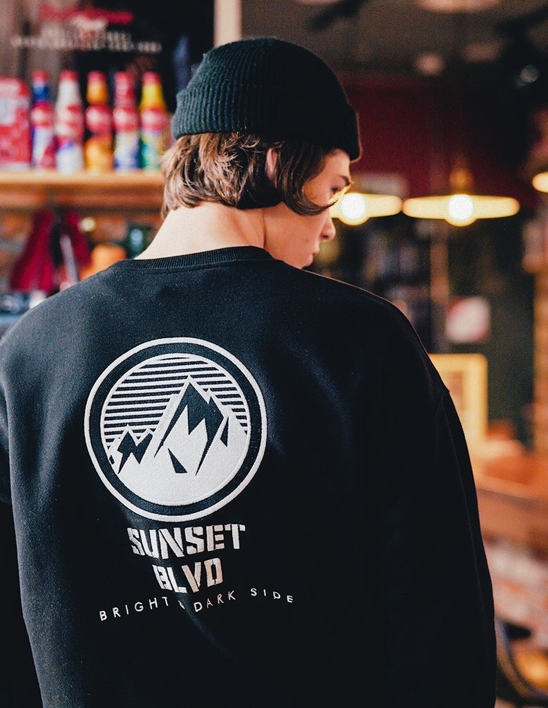 ダブルユーブイプロジェクト(WV PROJECT) SUNSET SWEAT SHIRT BLACK KHMT7357