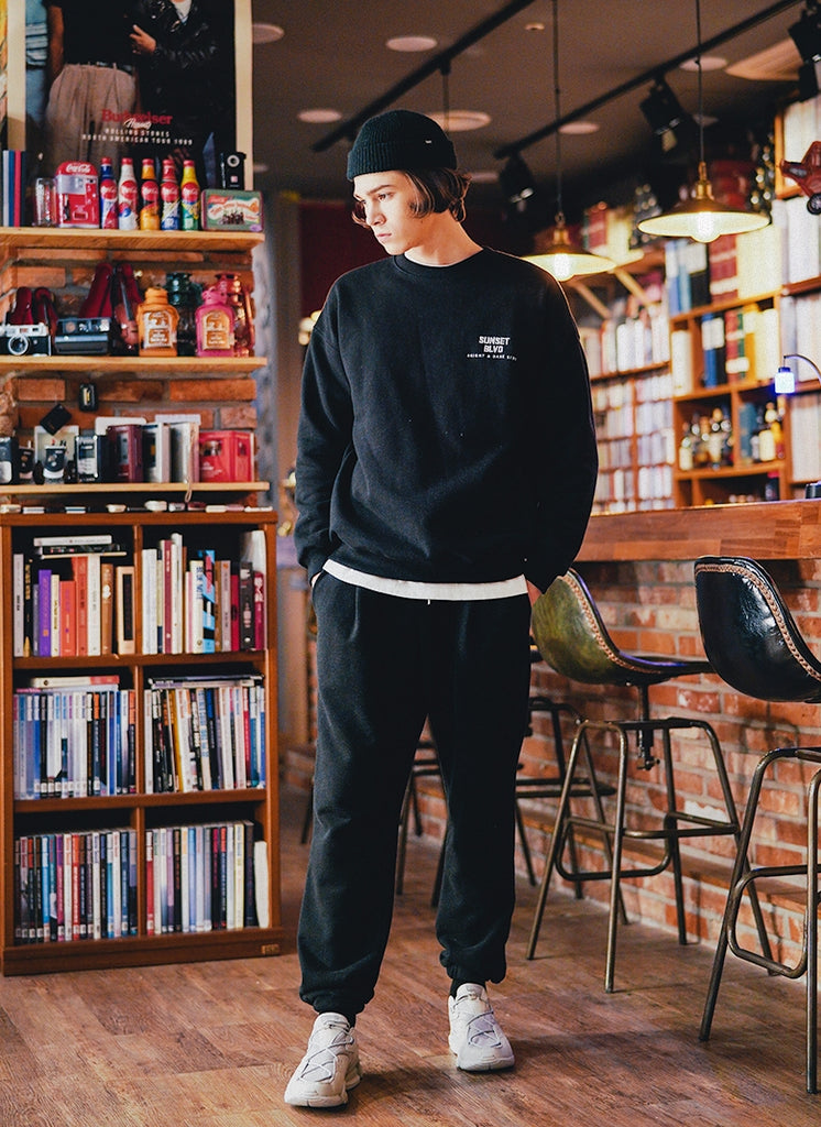 ダブルユーブイプロジェクト(WV PROJECT) SUNSET SWEAT SHIRT BLACK KHMT7357