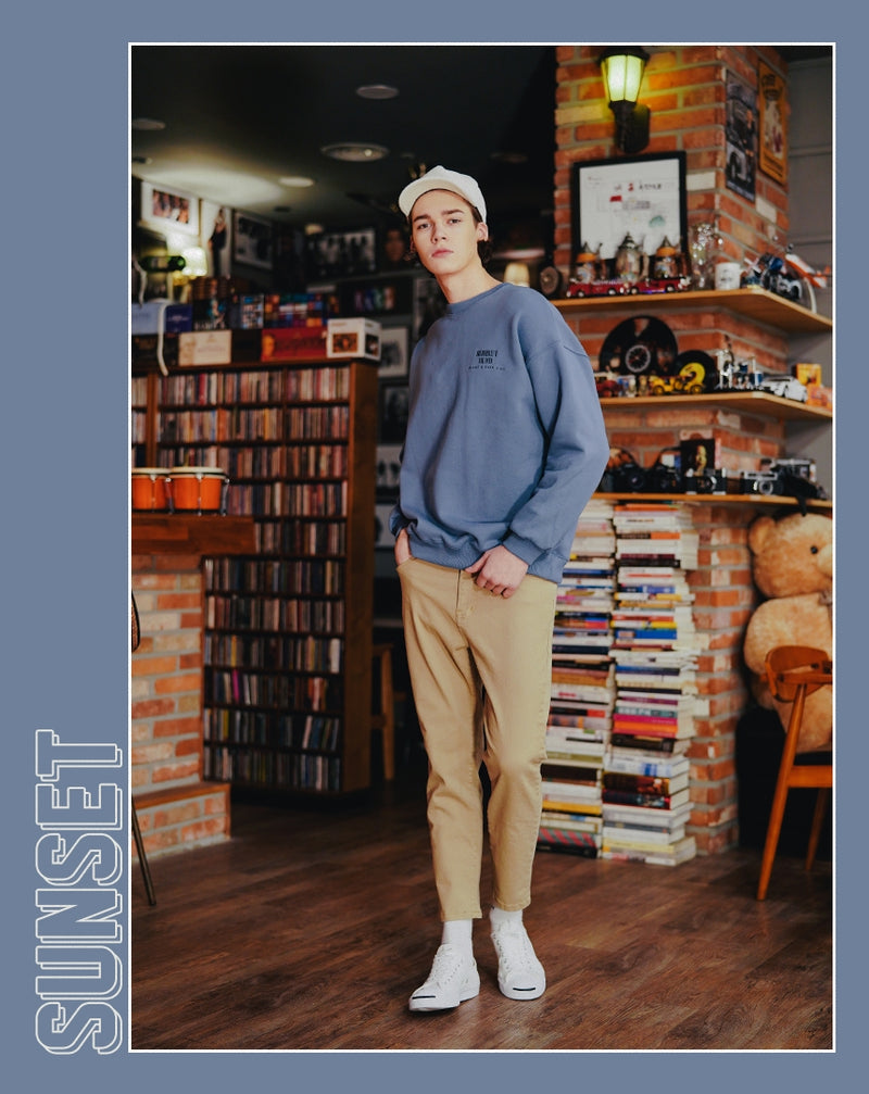 ダブルユーブイプロジェクト(WV PROJECT) SUNSET SWEAT SHIRT BLUE GRAY KHMT7357