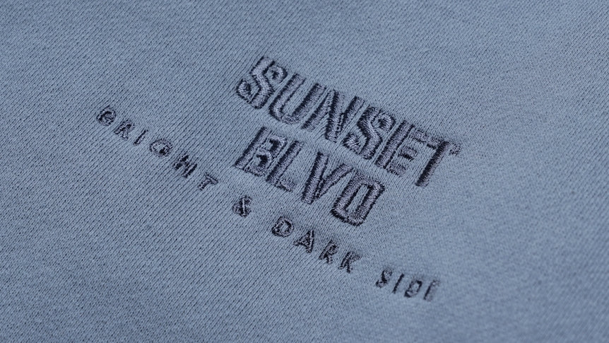 ダブルユーブイプロジェクト(WV PROJECT) SUNSET SWEAT SHIRT BLUE GRAY KHMT7357