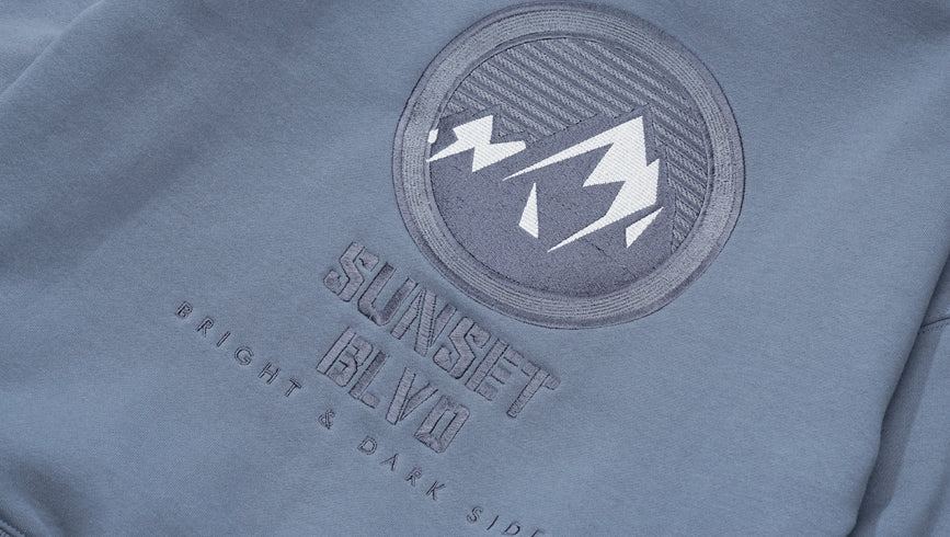 ダブルユーブイプロジェクト(WV PROJECT) SUNSET SWEAT SHIRT BLUE GRAY KHMT7357