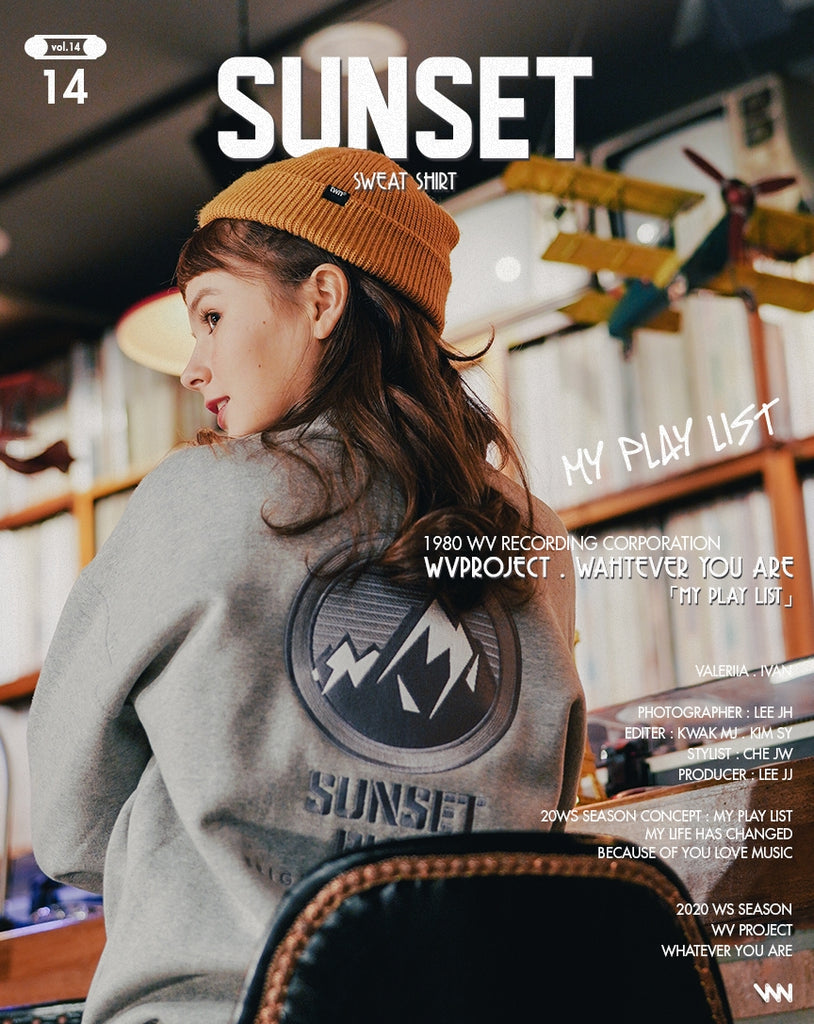 ダブルユーブイプロジェクト(WV PROJECT) SUNSET SWEAT SHIRT GRAY KHMT7357