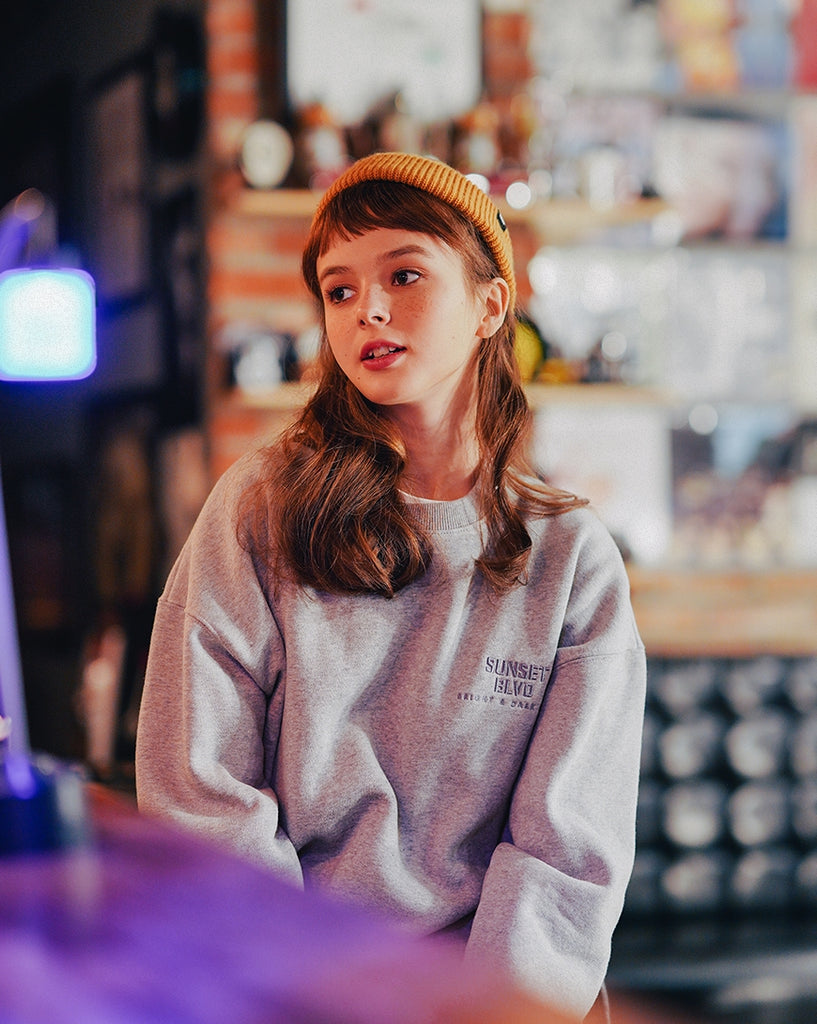 ダブルユーブイプロジェクト(WV PROJECT) SUNSET SWEAT SHIRT GRAY KHMT7357