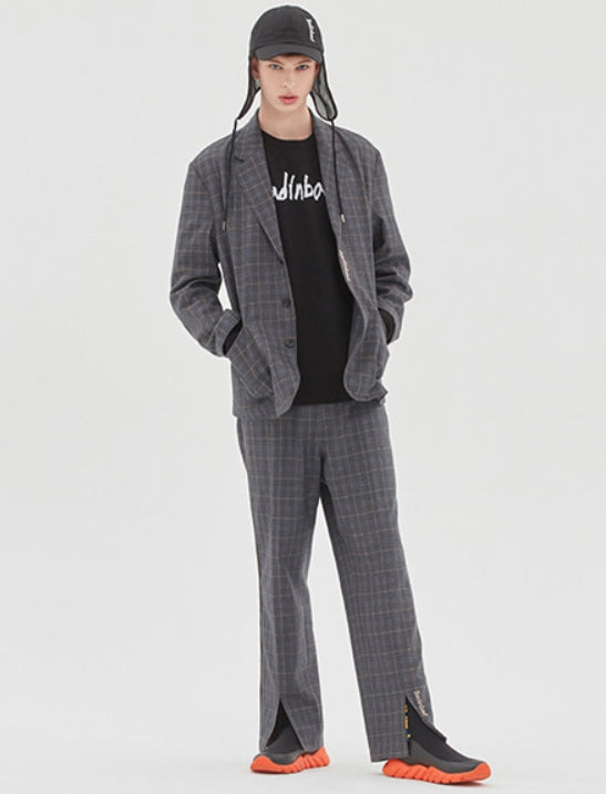 ベドインベド(BADINBAD) CANABY STREET CHECK JACKET_CHARCOAL