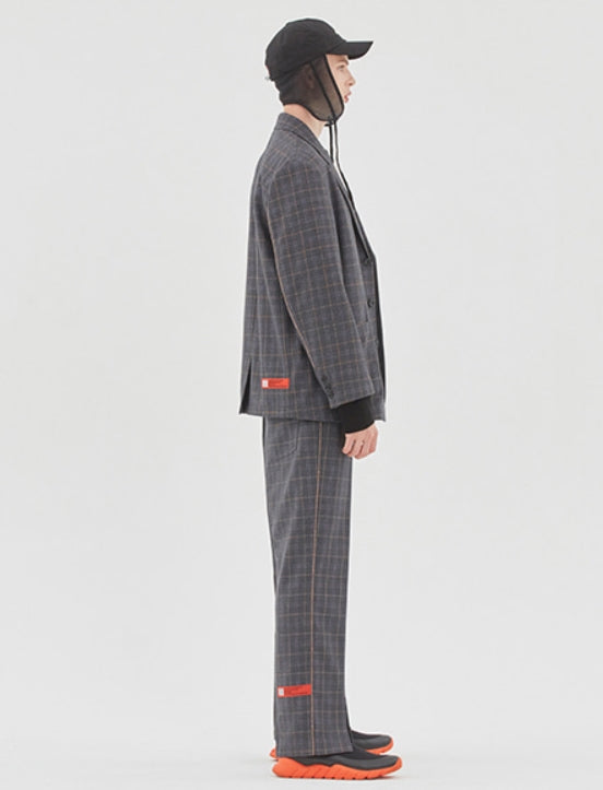 ベドインベド(BADINBAD) CANABY STREET CHECK JACKET_CHARCOAL