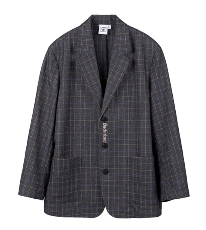 ベドインベド(BADINBAD) CANABY STREET CHECK JACKET_CHARCOAL