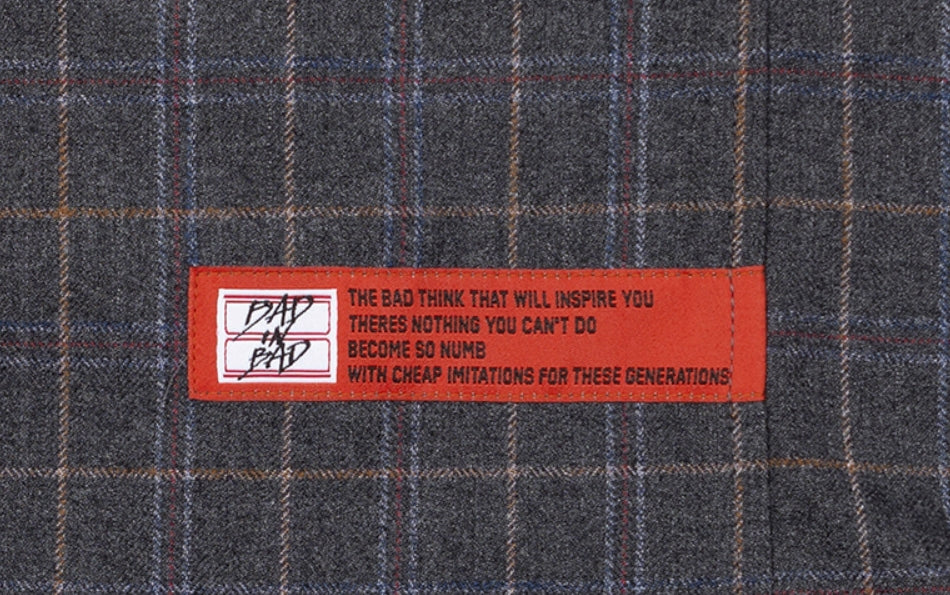 ベドインベド(BADINBAD) CANABY STREET CHECK JACKET_CHARCOAL