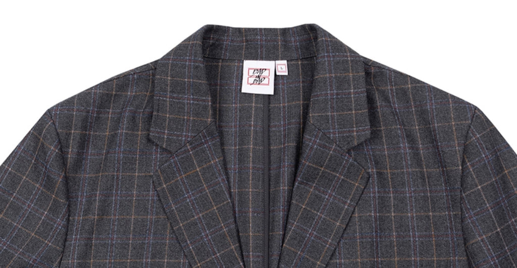 ベドインベド(BADINBAD) CANABY STREET CHECK JACKET_CHARCOAL