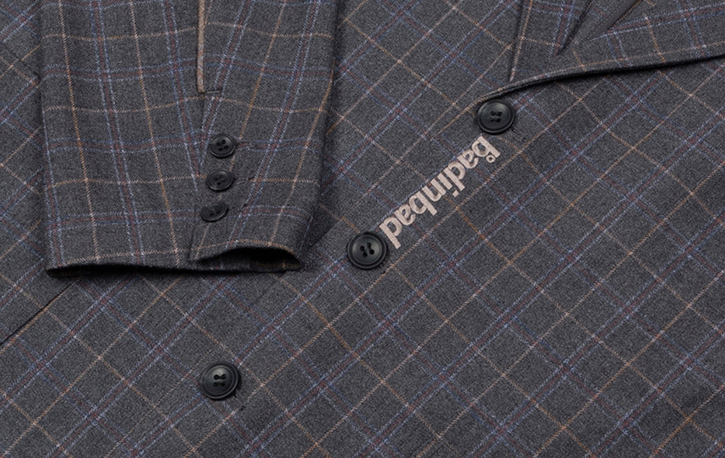 ベドインベド(BADINBAD) CANABY STREET CHECK JACKET_CHARCOAL