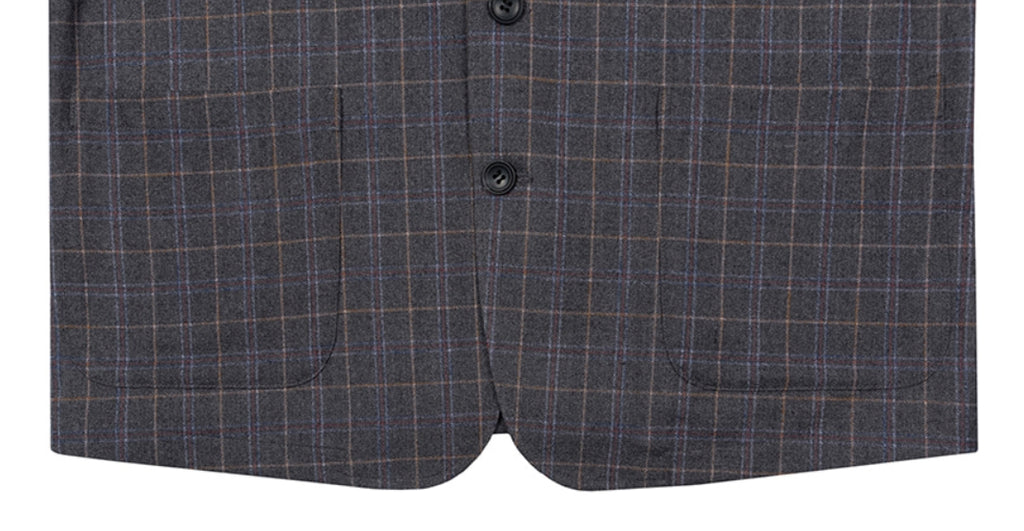 ベドインベド(BADINBAD) CANABY STREET CHECK JACKET_CHARCOAL
