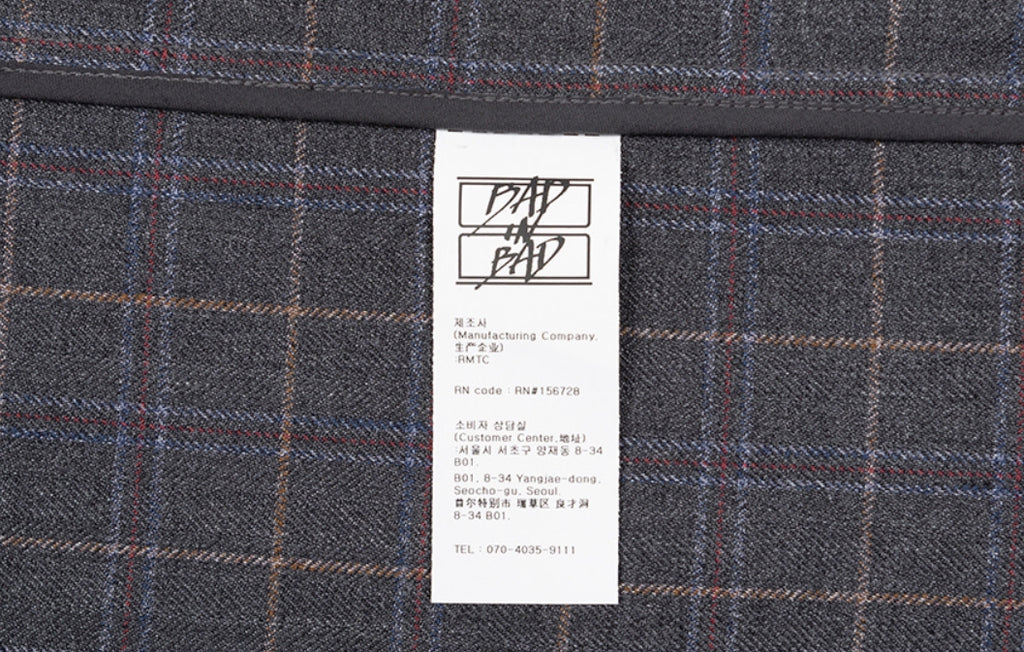 ベドインベド(BADINBAD) CANABY STREET CHECK JACKET_CHARCOAL