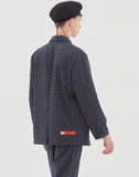 ベドインベド(BADINBAD)CANABY STREET CHECK JACKET_NAVY