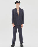 ベドインベド(BADINBAD)CANABY STREET CHECK JACKET_NAVY