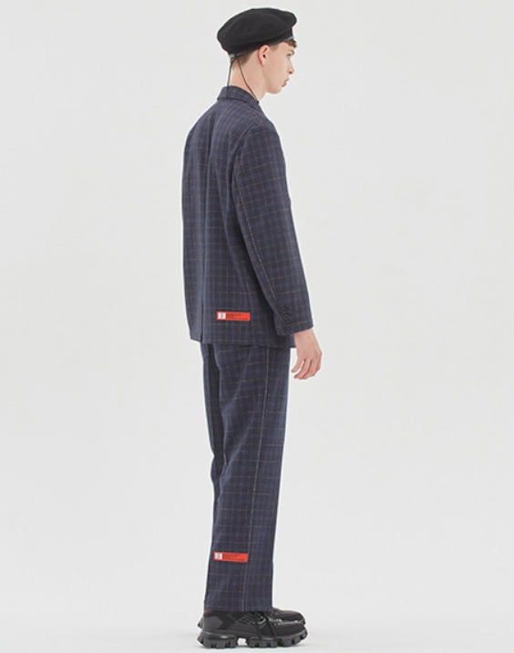 ベドインベド(BADINBAD)CANABY STREET CHECK JACKET_NAVY