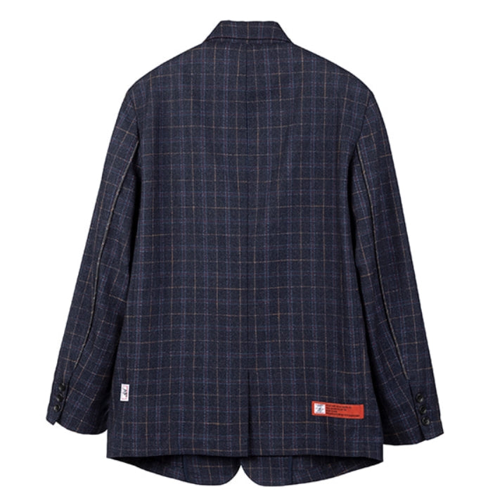 ベドインベド(BADINBAD)CANABY STREET CHECK JACKET_NAVY