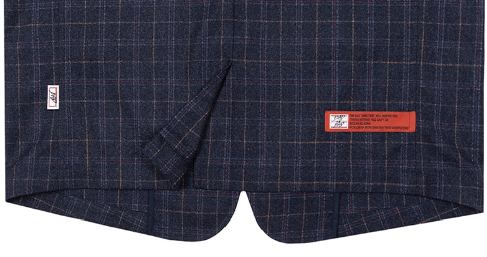 ベドインベド(BADINBAD)CANABY STREET CHECK JACKET_NAVY