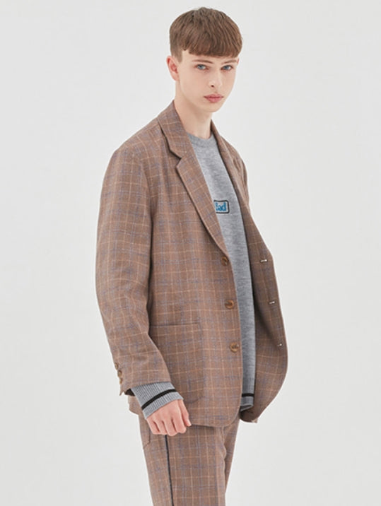 ベドインベド(BADINBAD)CANABY STREET CHECK JACKET_BEIGE