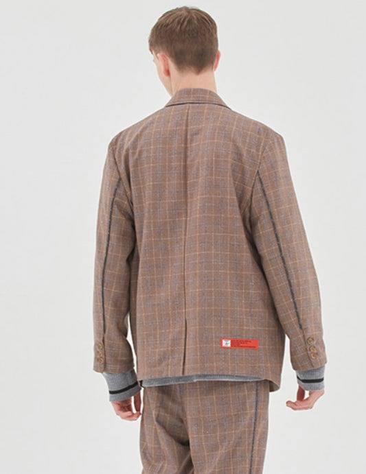 ベドインベド(BADINBAD)CANABY STREET CHECK JACKET_BEIGE