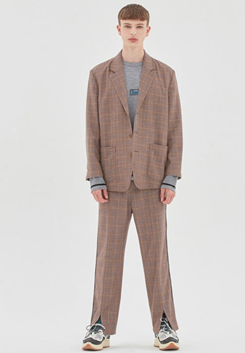 ベドインベド(BADINBAD)CANABY STREET CHECK JACKET_BEIGE