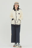 ロマンティッククラウン(ROMANTIC CROWN)  ROUND COLLAR COTTON CARDIGAN_OATMEAL