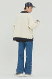 ロマンティッククラウン(ROMANTIC CROWN)  ROUND COLLAR COTTON CARDIGAN_OATMEAL