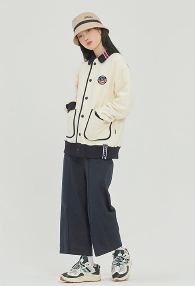 ロマンティッククラウン(ROMANTIC CROWN)  ROUND COLLAR COTTON CARDIGAN_OATMEAL