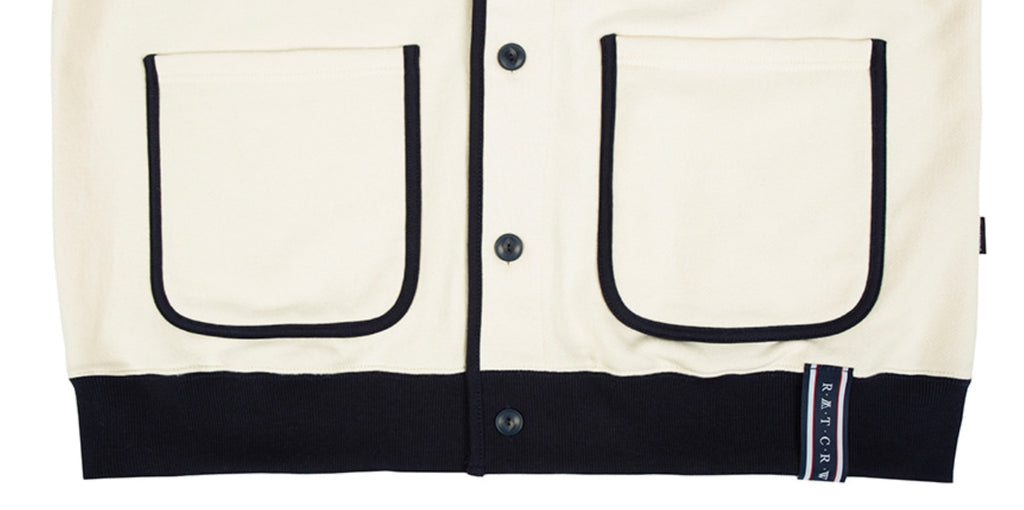 ロマンティッククラウン(ROMANTIC CROWN)  ROUND COLLAR COTTON CARDIGAN_OATMEAL