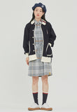 ロマンティッククラウン(ROMANTIC CROWN)  ROUND COLLAR COTTON CARDIGAN_NAVY