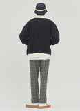 ロマンティッククラウン(ROMANTIC CROWN)  ROUND COLLAR COTTON CARDIGAN_NAVY