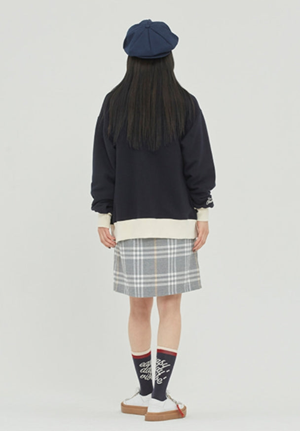 ロマンティッククラウン(ROMANTIC CROWN)  ROUND COLLAR COTTON CARDIGAN_NAVY