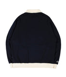 ロマンティッククラウン(ROMANTIC CROWN)  ROUND COLLAR COTTON CARDIGAN_NAVY