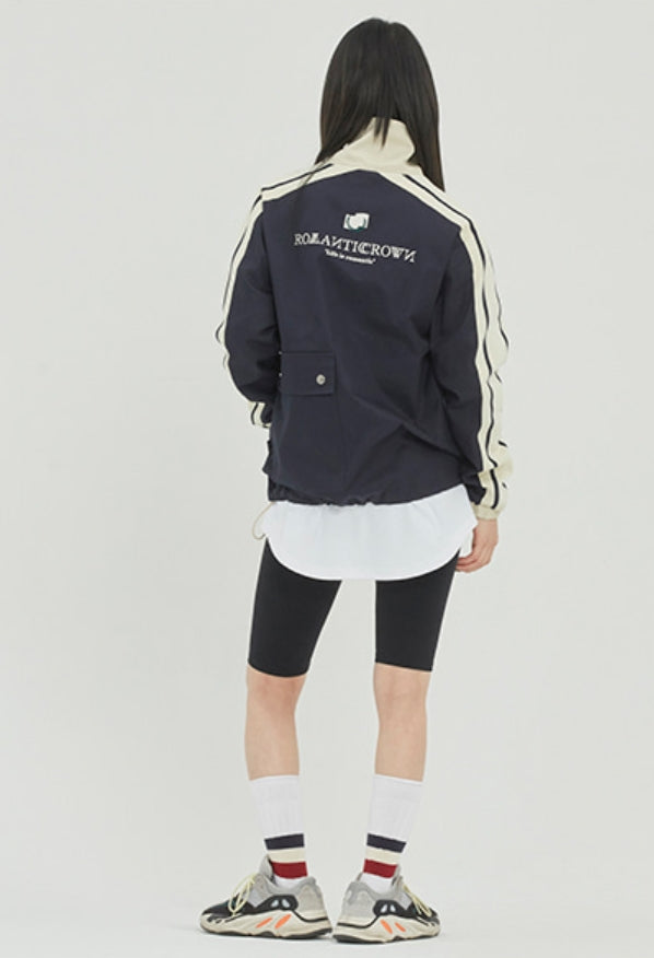 ロマンティッククラウン(ROMANTIC CROWN)  BACK POCKET TRACK JACKET_NAVY