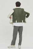 ロマンティッククラウン(ROMANTIC CROWN) TONE ON TONE LEATHER RIDER JACKET_OATMEAL