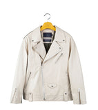 ロマンティッククラウン(ROMANTIC CROWN) TONE ON TONE LEATHER RIDER JACKET_OATMEAL