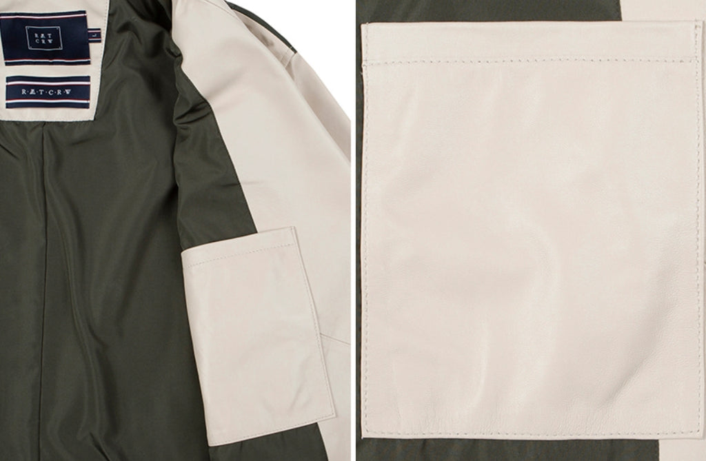 ロマンティッククラウン(ROMANTIC CROWN) TONE ON TONE LEATHER RIDER JACKET_OATMEAL