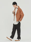 ロマンティッククラウン(ROMANTIC CROWN) TONE ON TONE LEATHER RIDER JACKET_BROWN